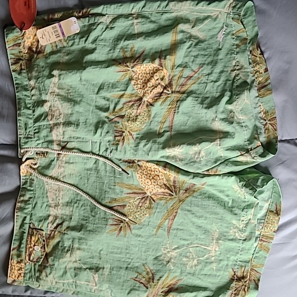 Tommy Bahama Other - TOMMY BAHAMA Green Teal Pineapple Island Hawaiian Swim Trunk XXL